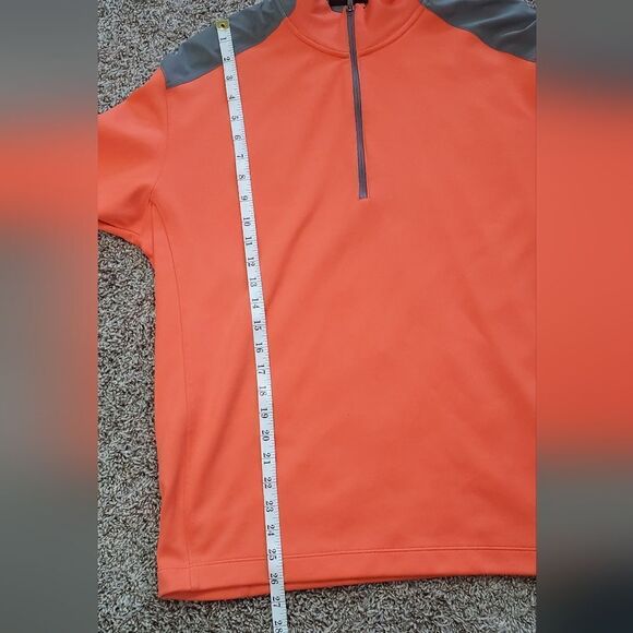 Nike Orange & Gray 3/4 Zip Pullover Golf Shirt - Picture 4 of 6